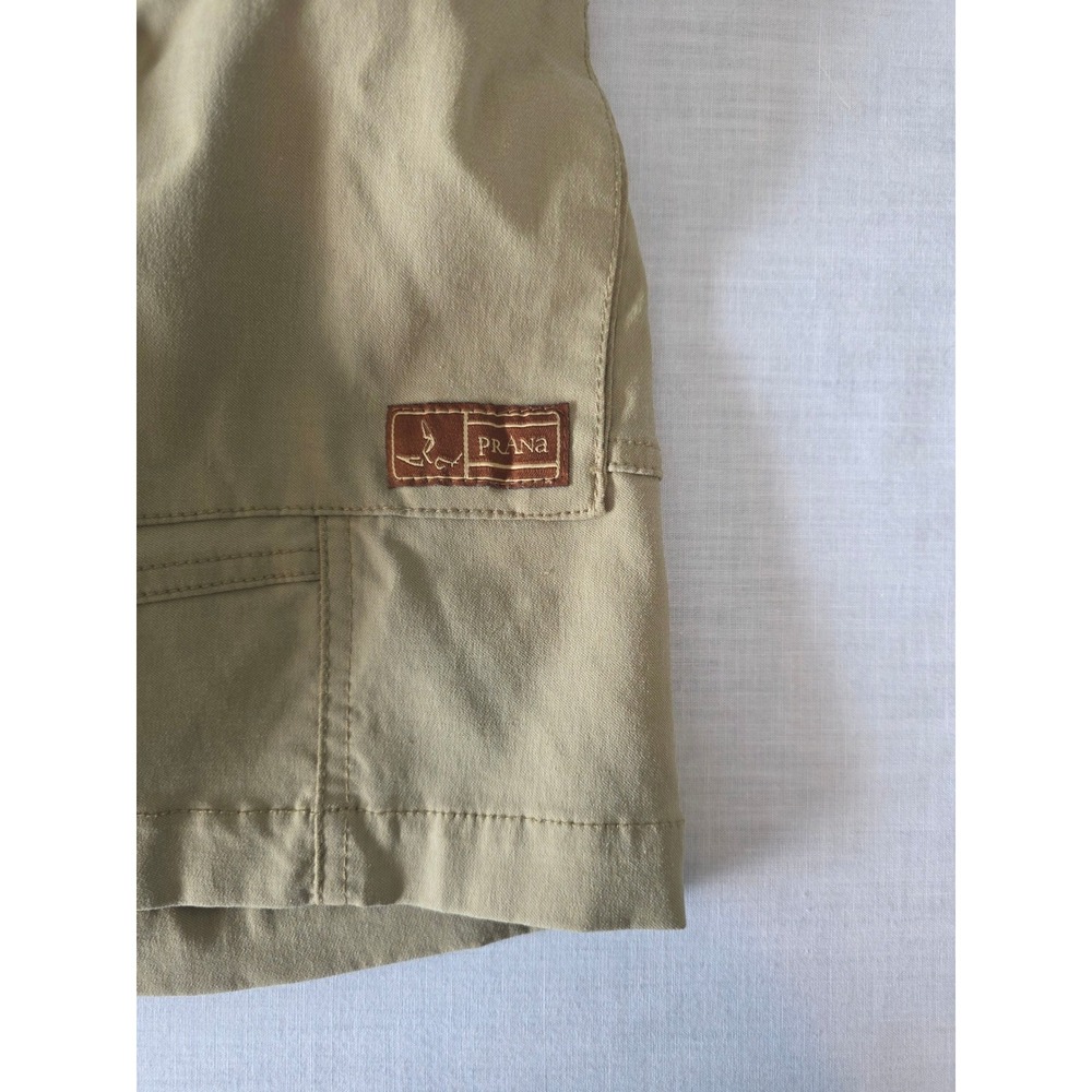 Prana Zion Cargo Shorts Stretch Nylon Belted Khaki Mens Size Medium Hiking Trail - Picture 4 of 8